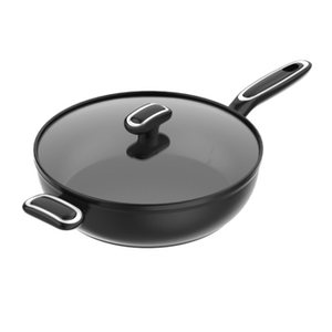 PAMEI Range Non-stick Cookware Forged Aluminum Deep Frypan With Lid