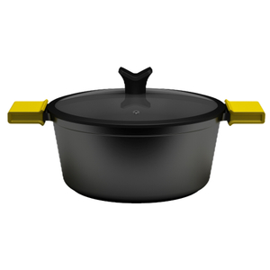 YOUNG RangeThermo Silicone Heat Indicator Non-stick Cookware Die Cast Aluminum Casserole With Lid