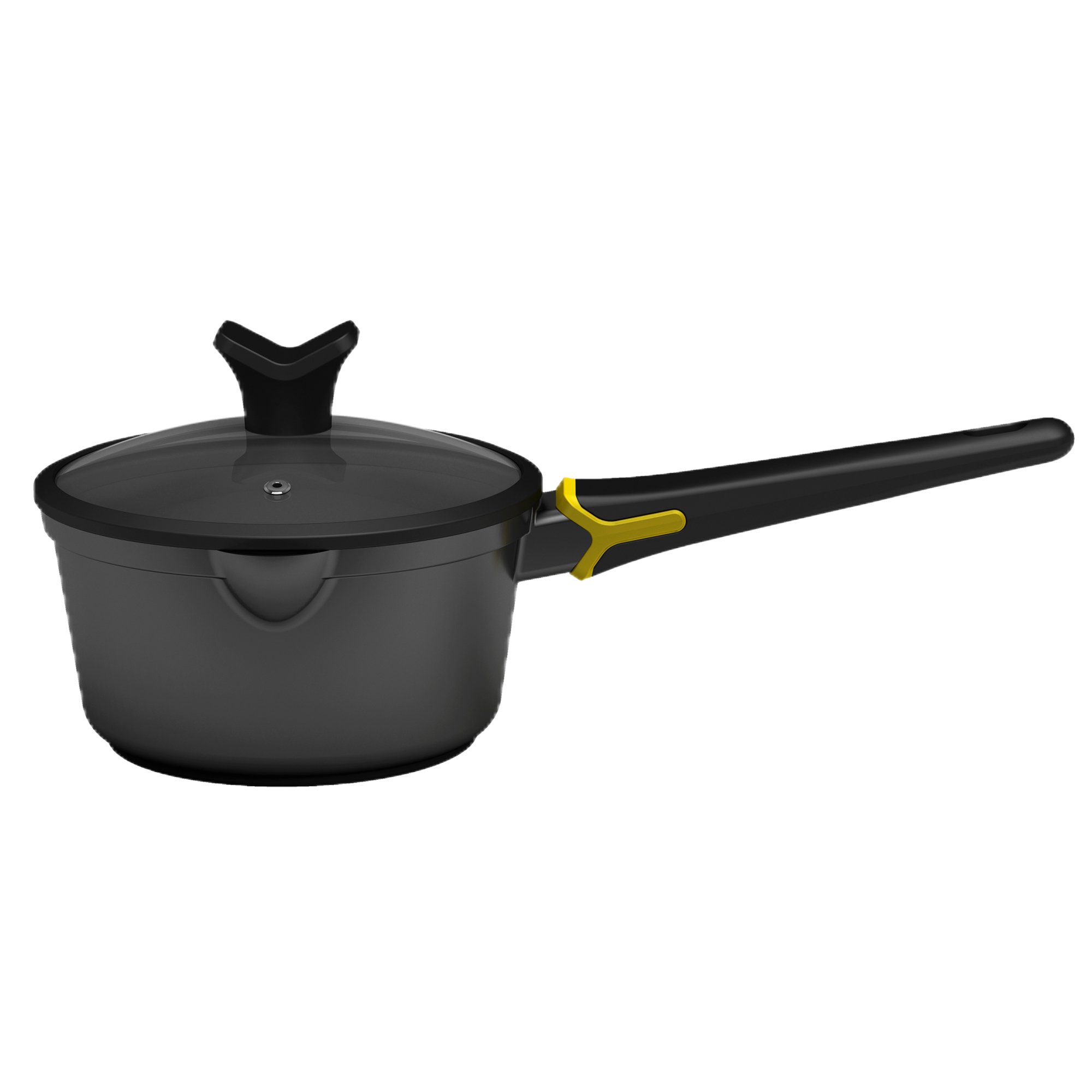 YOUNG Range Thermo Silicone Heat Indicator Non-stick Cookware Die Cast Aluminum Saucepan With Lid