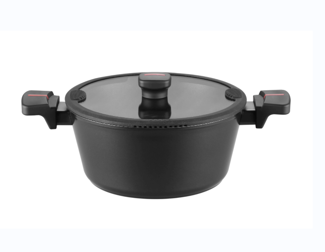 Flame Range Non-stick Cookware Aluminum Forged Casserole with Lid