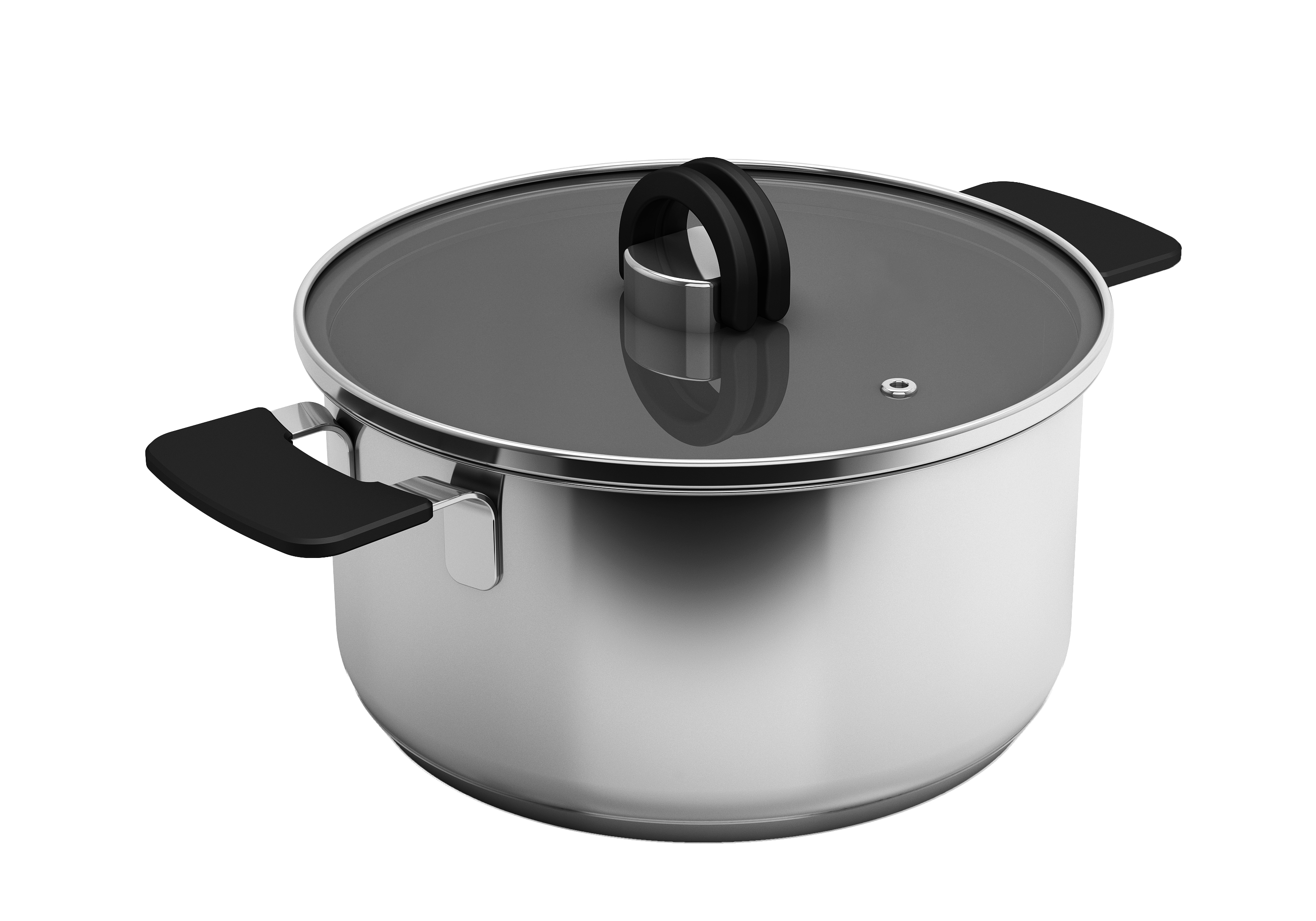  Stainless steel 304 casserole with standing lid