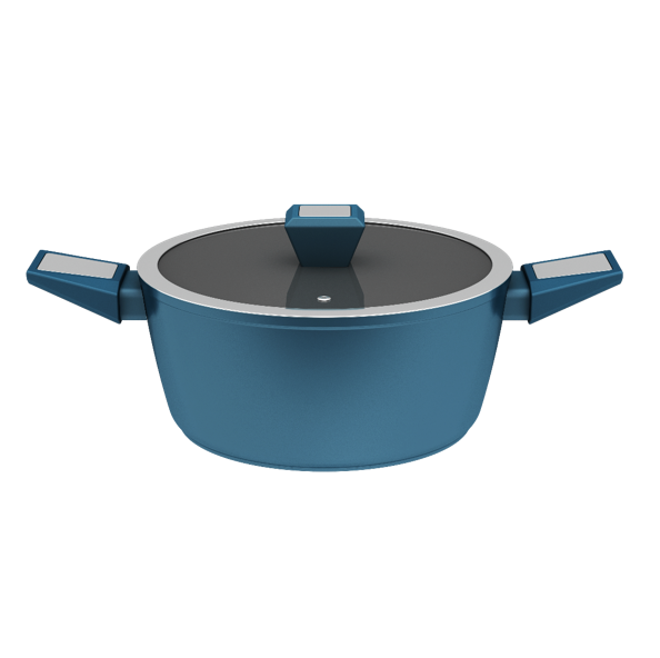 Non-stick Cookware Aluminum GEM Forged Casserole with Lid 