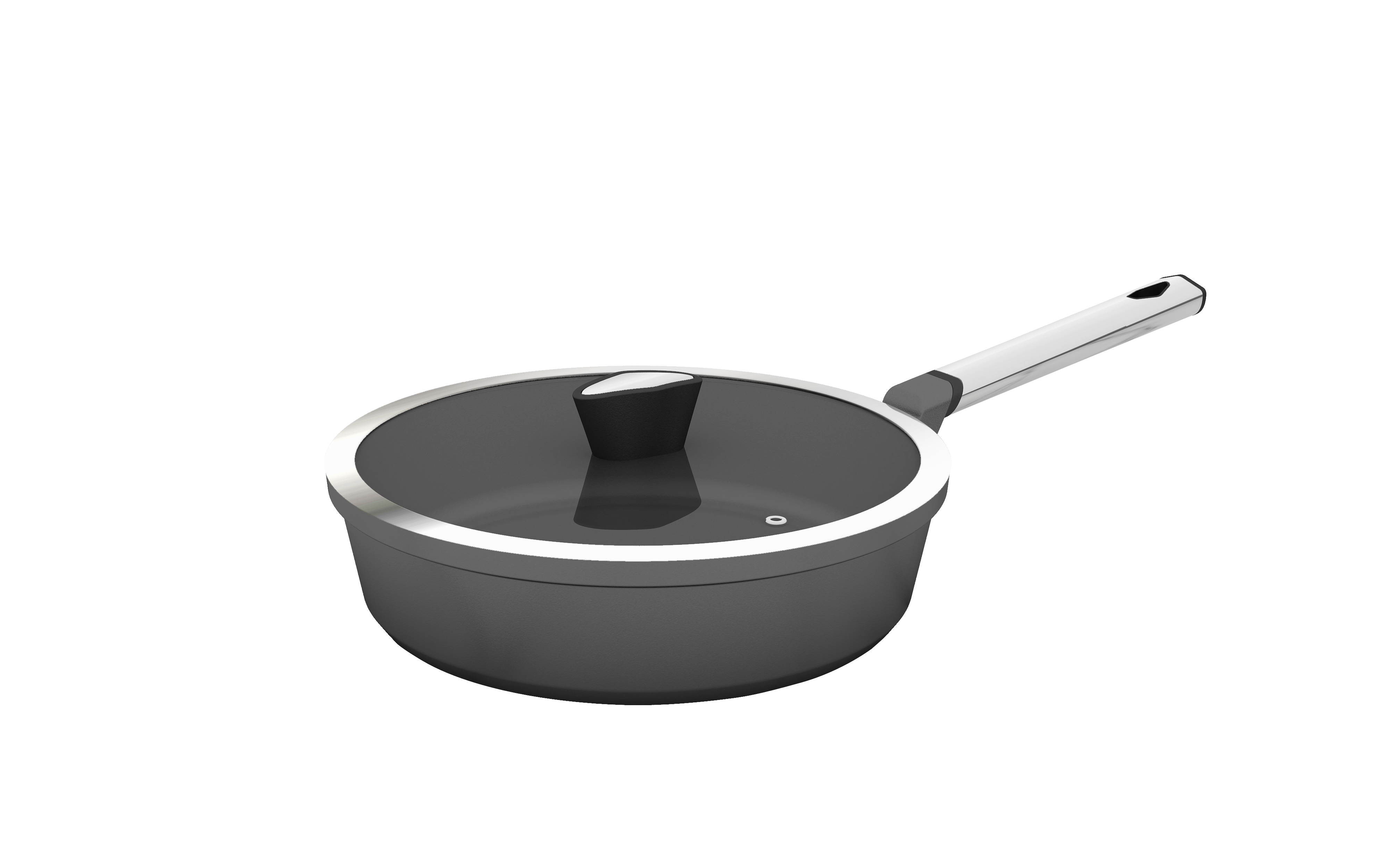 Die cast aluminum non -stick Bently deep frypan -SS handle version