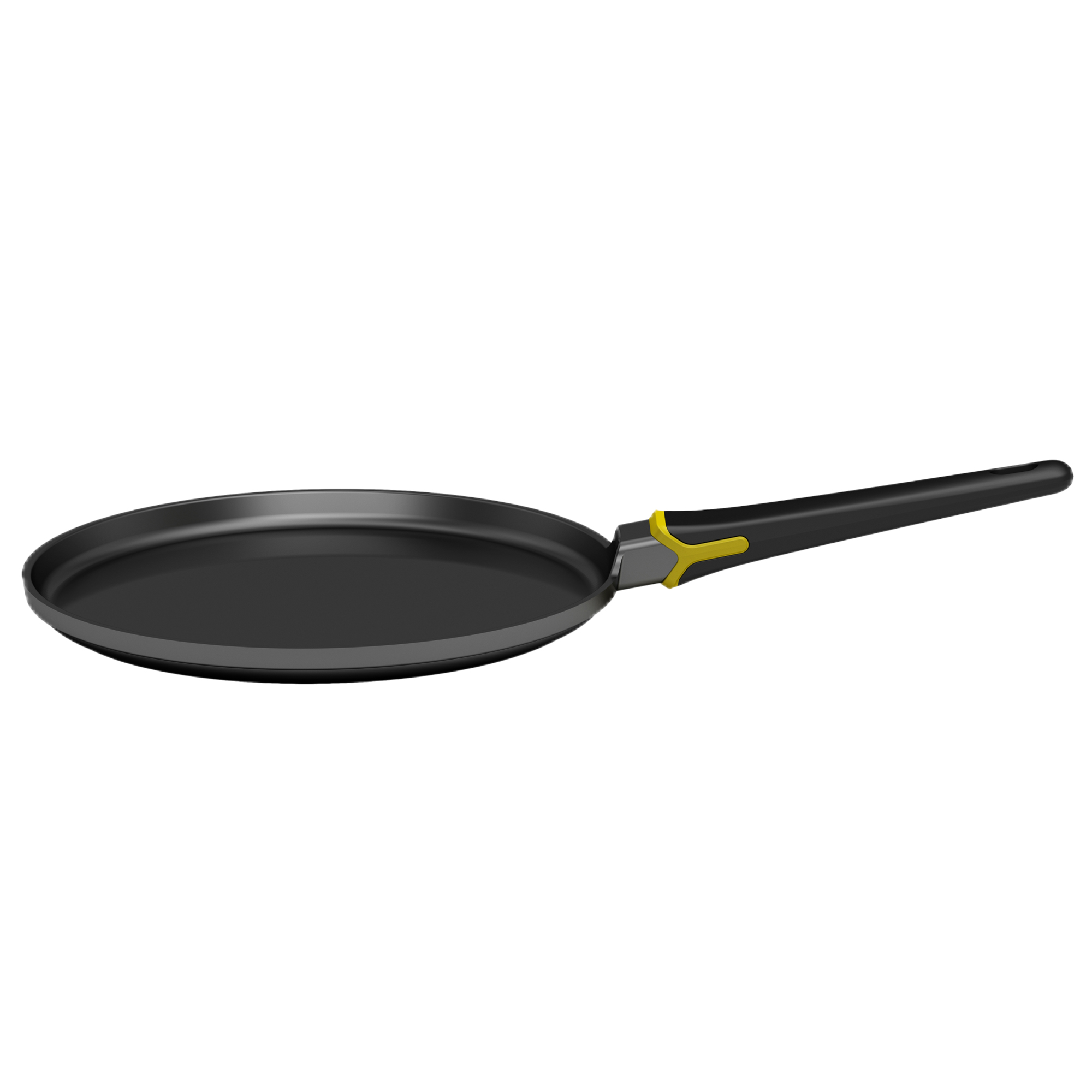 YOUNG RangeThermo Silicone Heat Indicator Non-stick Cookware Die Cast Aluminum Crepe Pan Without Lid