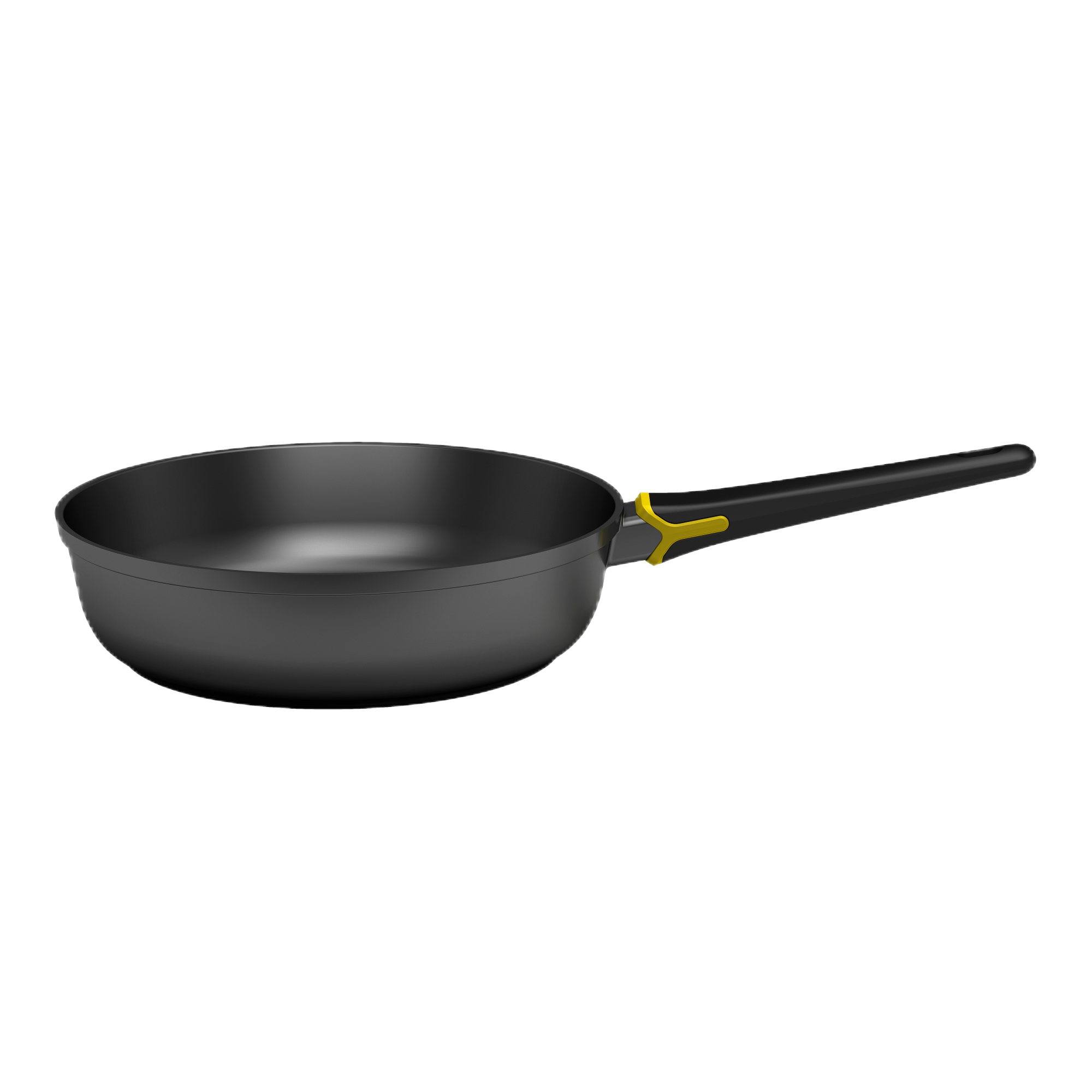 YOUNG RangeThermo Silicone Heat Indicator Non-stick Cookware Die Cast Aluminum Deep Frypan Without Lid