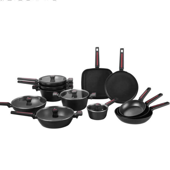 Flame Range Non-stick Cookware Aluminum Forged Casserole with Lid