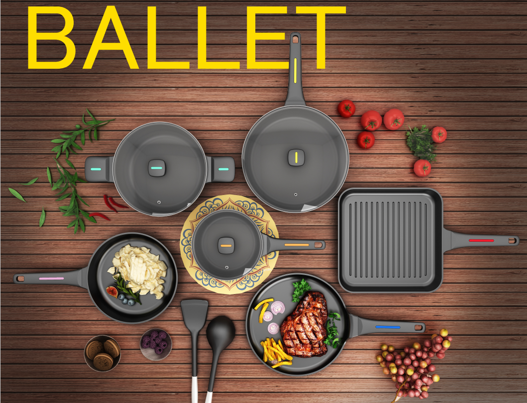 New Die-cast Aluminum Nonstick Cookware Sets Patented Ballet Series