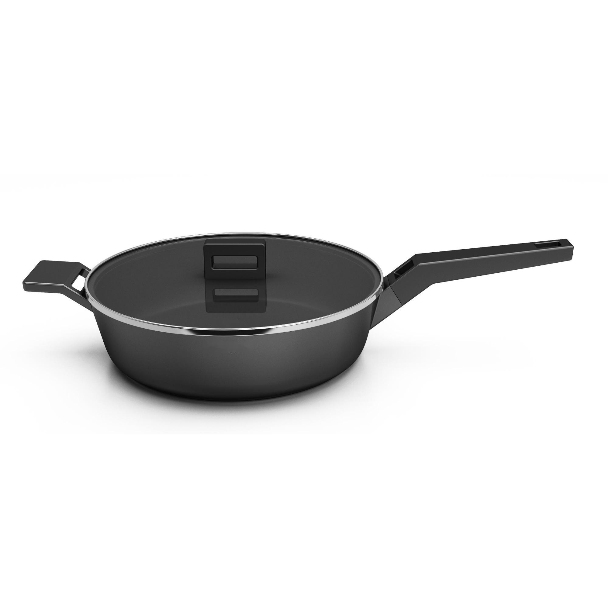 Flagship Range Non-stick Cookware Aluminum Die-cast Deep Frypan with Lid 
