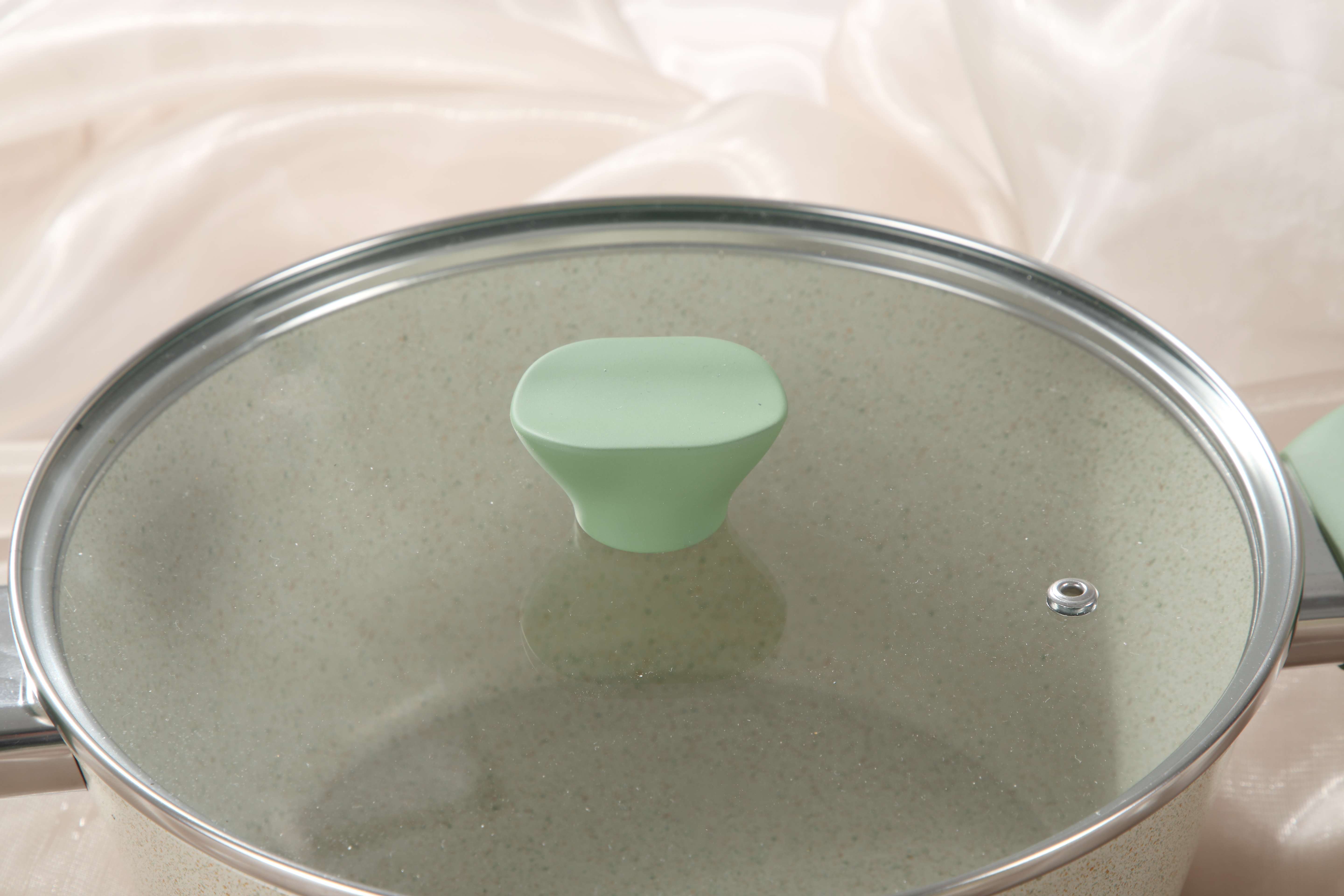 Vintage Granite Marble Stone Coating Casserole with Lid High Quality Aluminum Cookware with Induction Dishwasher Safe PFOA-Free LFGB FDA