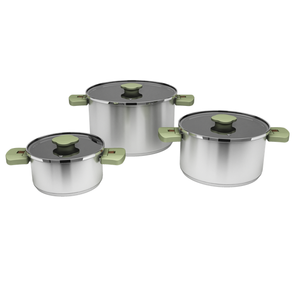 Stainless Cookware Stackable Clover 