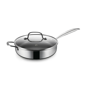 Tri-ply Stainless Cookware Etching Deep Frypan 