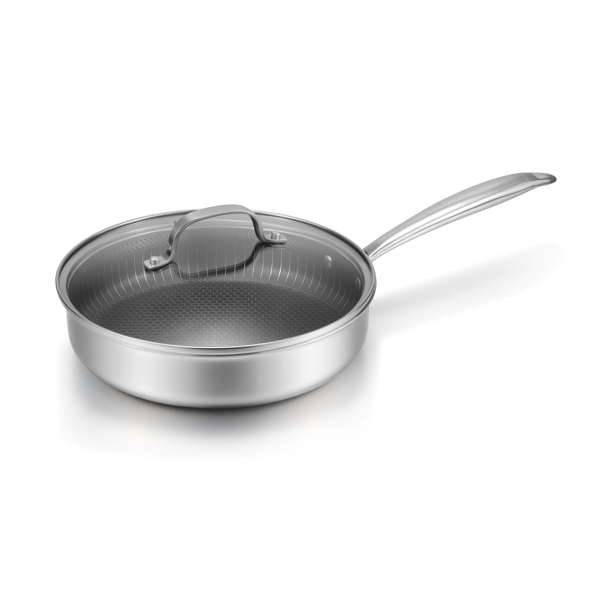 Tri-ply Stainless Cookware Etching Deep Frypan 