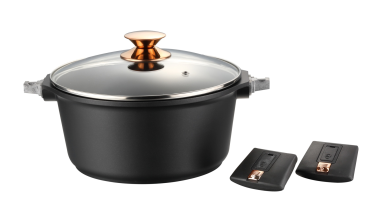 Non-stick Cookware Aluminum Detachable Die-cast Casserole with Aluminum Lid 