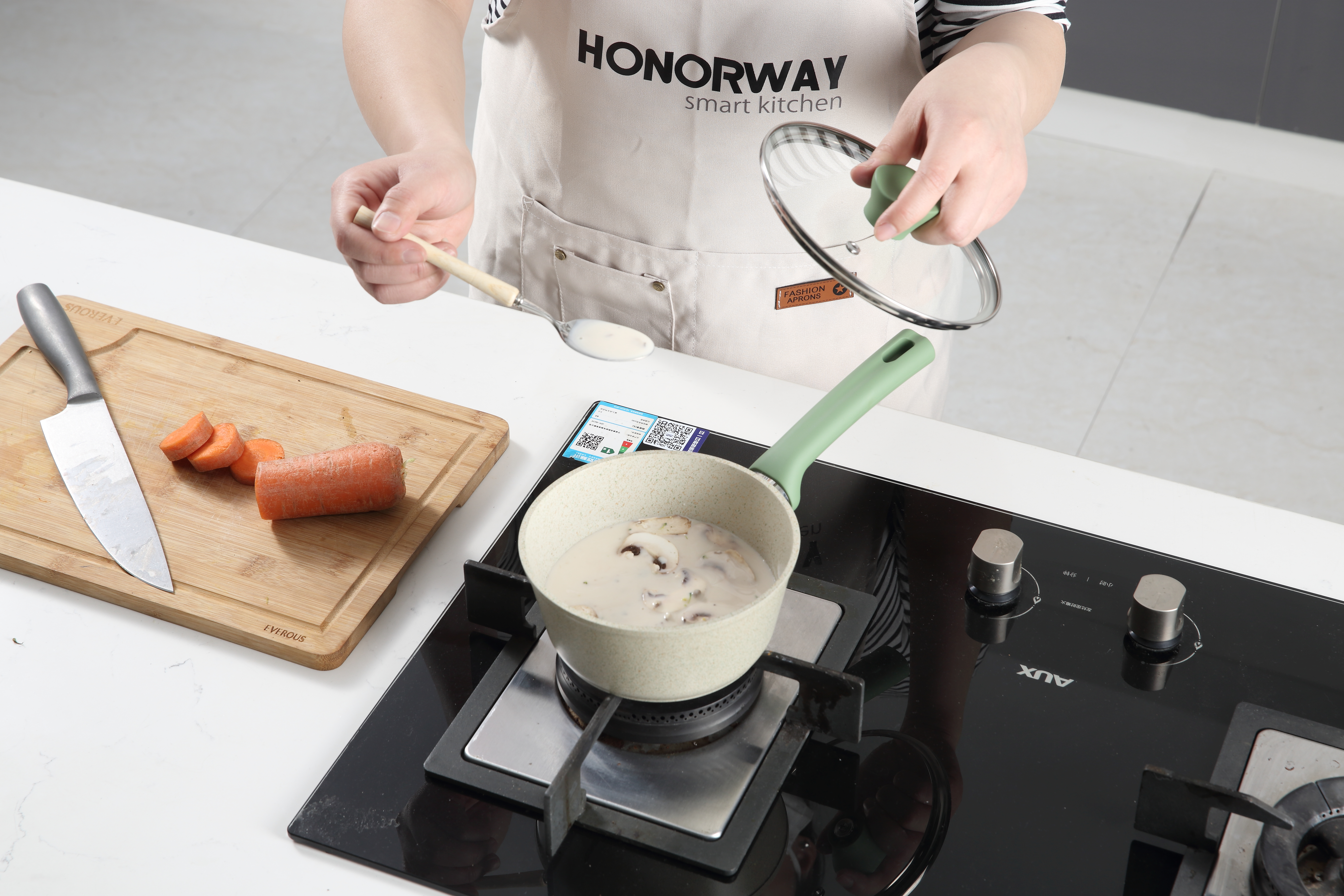 Vintage Granite Marble Stone Coating Saucepan And Saucepot with Lid High Quality Aluminum Cookware with Induction Dishwasher Safe PFOA-Free LFGB FDA