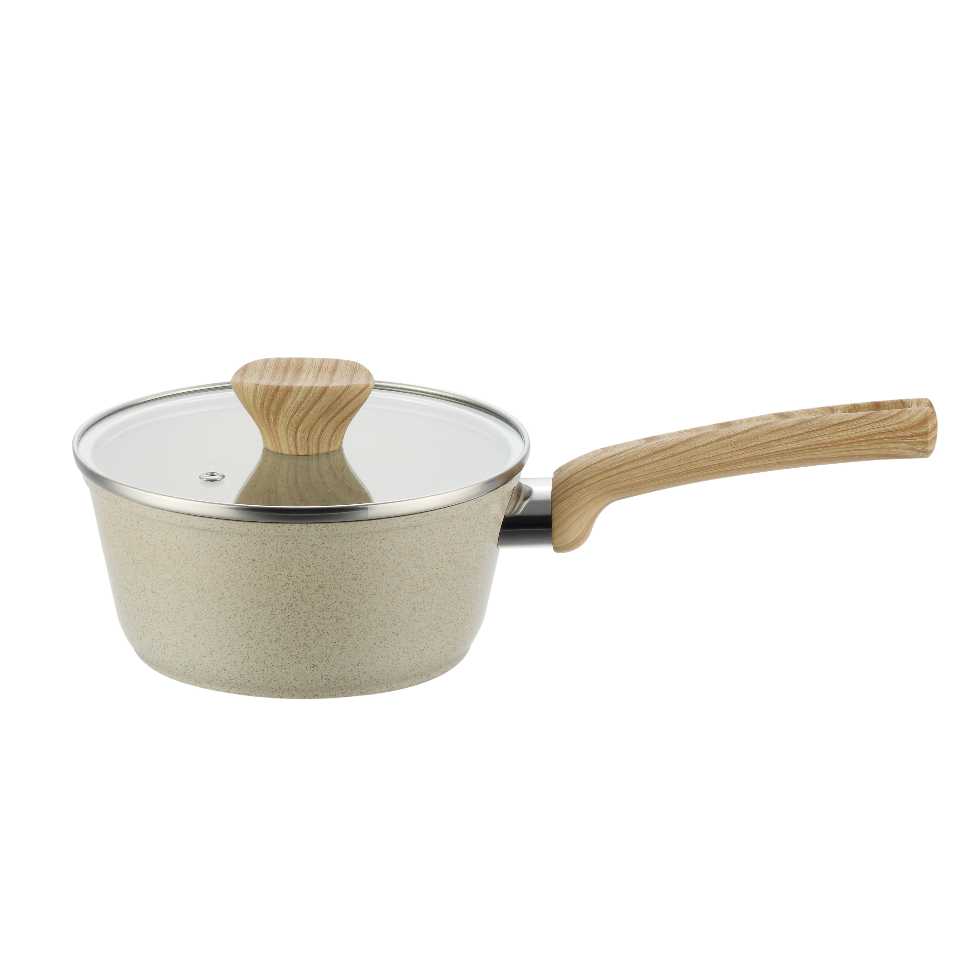 Vintage Granite Marble Stone Coating Saucepan And Saucepot with Lid High Quality Aluminum Cookware with Induction Dishwasher Safe PFOA-Free LFGB FDA