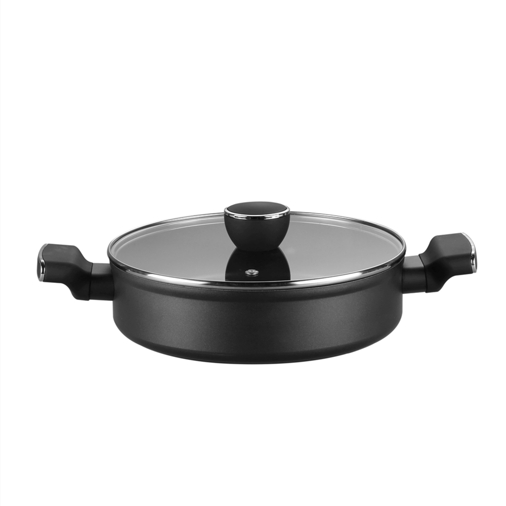 Honor Non-stick Straight Body High Quality Aluminum Low Casserole with Induction Dishwasher Safe PFOA-Free LFGB FDA