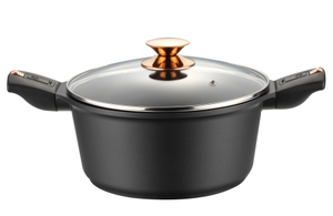 Non-stick Cookware Aluminum Detachable Die-cast Casserole with Aluminum Lid 