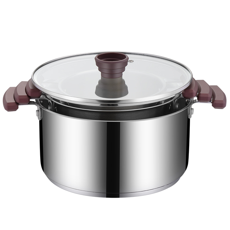 Stackable Stainless Cookware 6PCS Pot Set 