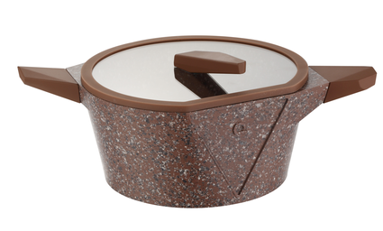 Non Stick Cookware Aluminum Standing Die Cast Casserole with Lid 